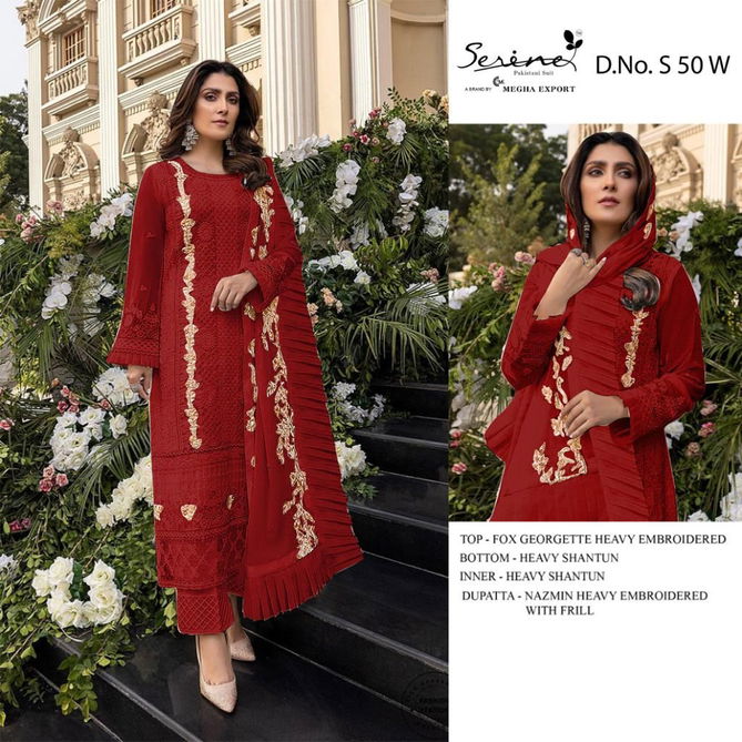 Serene S 50 W To Z Colors Wholesale Georgette Pakistani Salwar Suits
